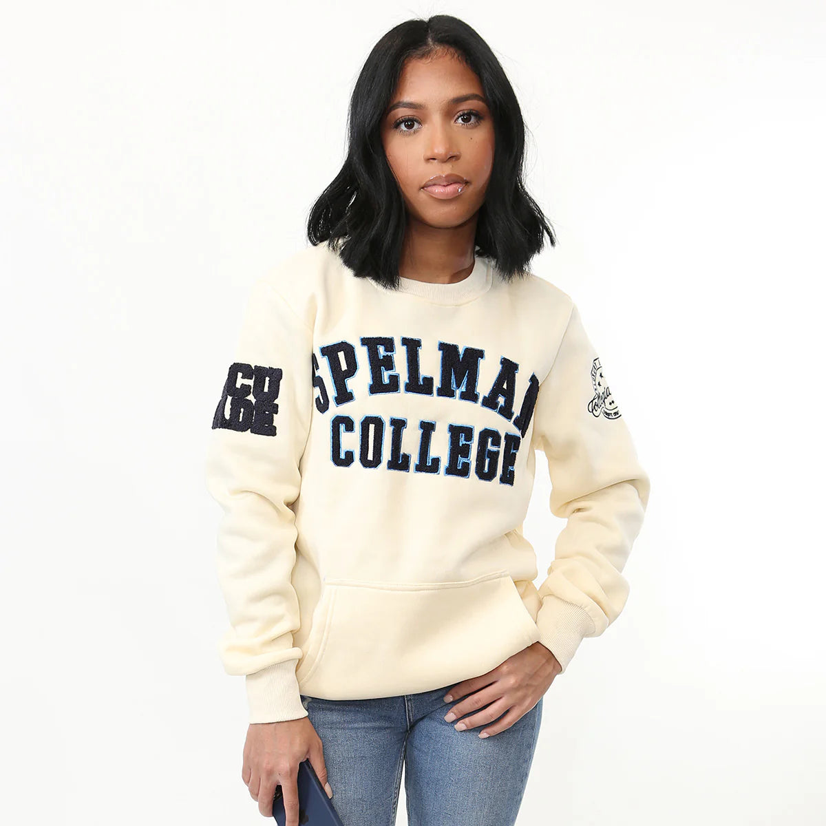 Spelman | CREAM Chenille ARCH Sweatshirt (a** – collegiateluxe