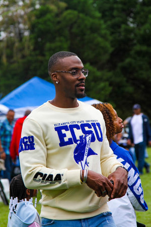 ECSU | CIAA 2024 CREAM Chenille Sweatshirt -aja