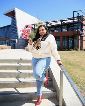 Grambling State | Cream Chenille Sweatshirt -(L**