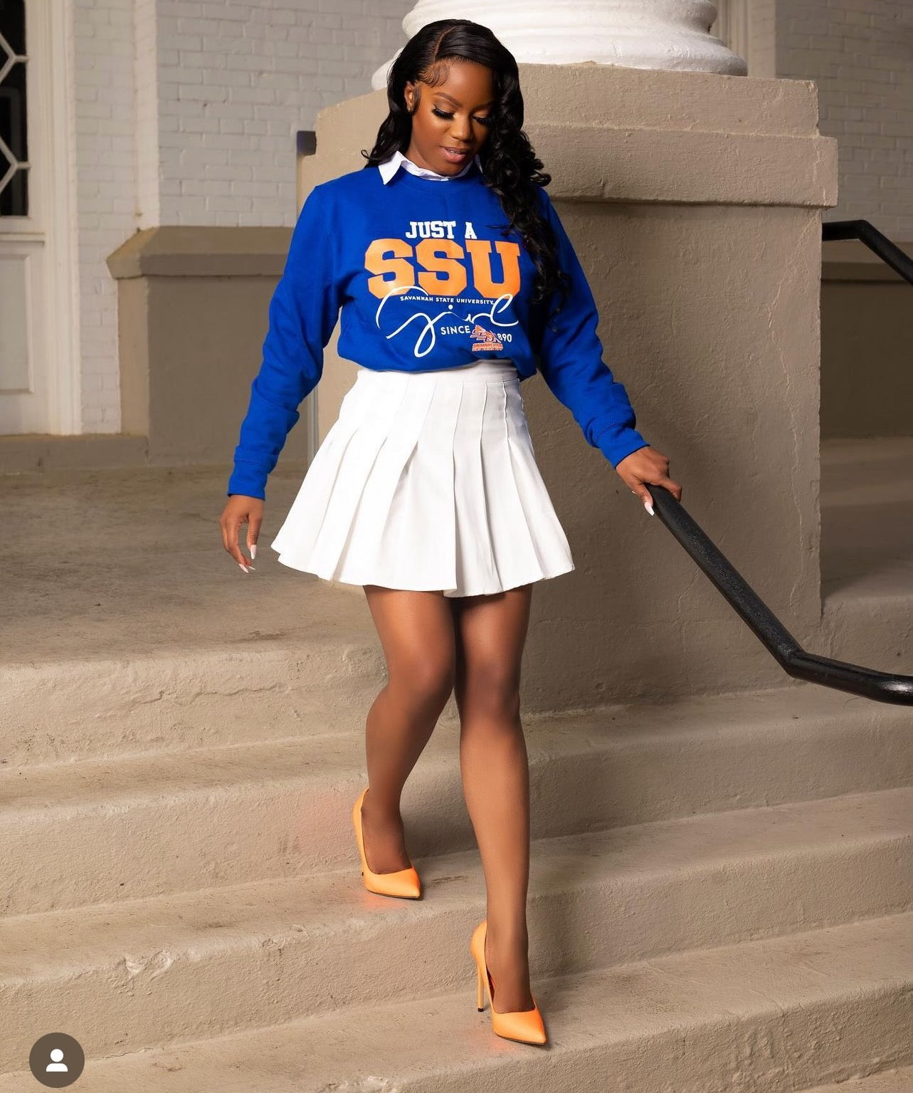 Savannah State | JUST A GIRL Royal Blue Unisex Sweatshirt -Z-