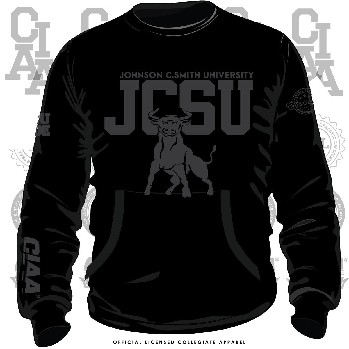 JCSU BOB SS | CIAA Black on Black Chenille Sweatshirt (aja)