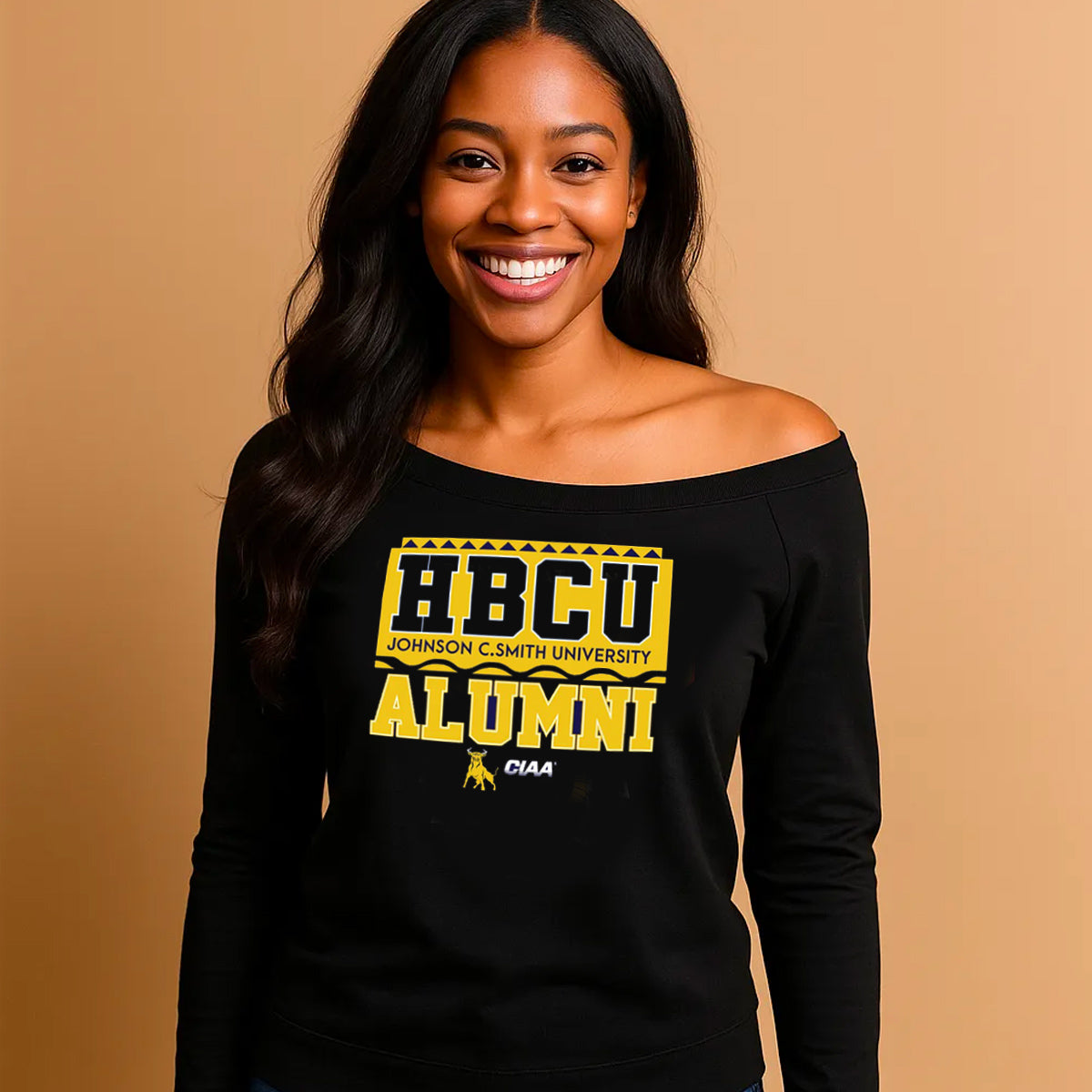 JCSU | 90S ALUMNI Navy Off The Shoulders (**)