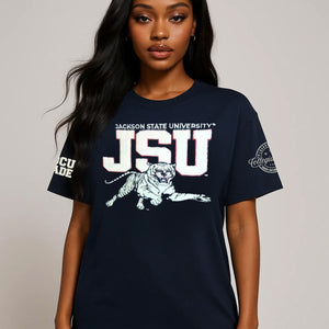 JACKSON ST. | NAVY LOGO Chenille Tees (a**