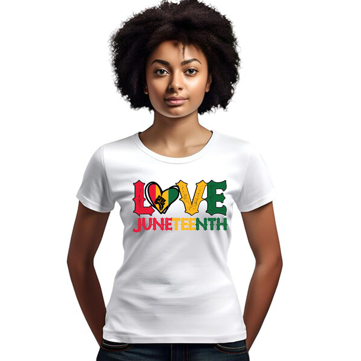 JUNETEENTH | Printed White Unisex Tees (**)