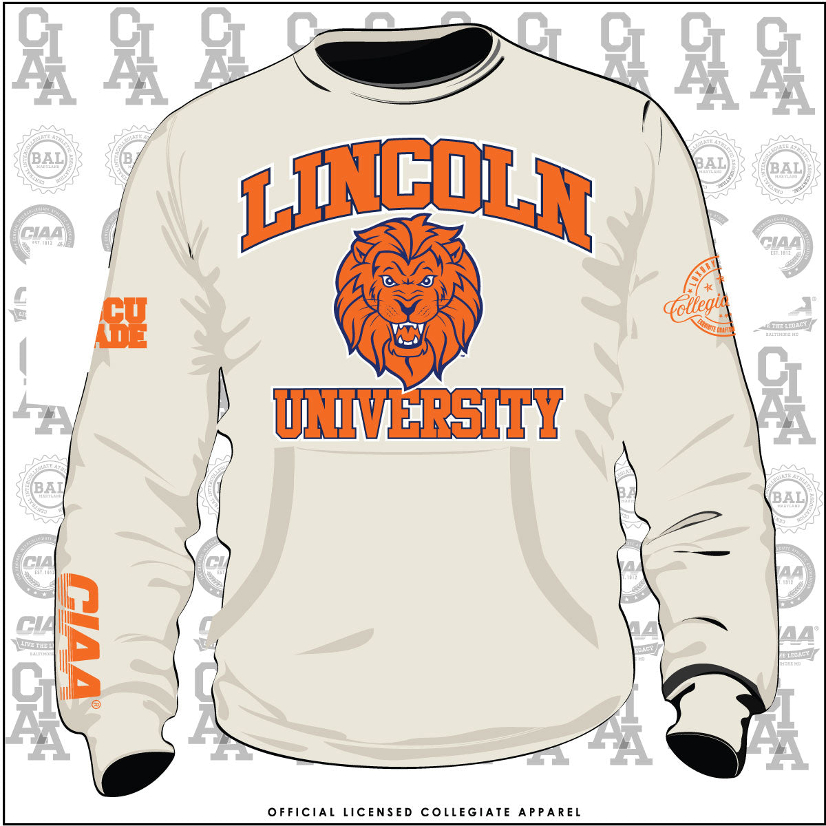 Lincoln Univ | CIAA 2024 CREAM Chenille Sweatshirt -aja