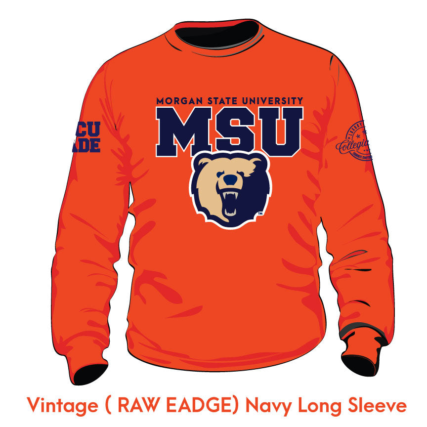 Morgan State | MSU BEAR LOGO Orange Chenille Sweatshirt
