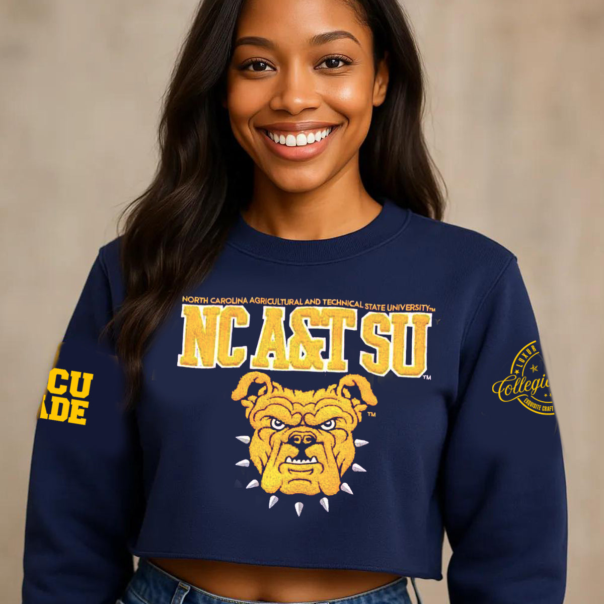 NC A&T SU | LOGO Chenille Crop SWEATSHIRT