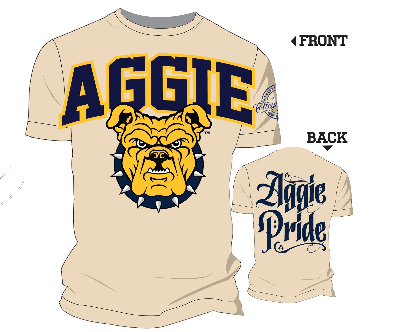 NCAT SU | Chenille Super Aggie Tees (a**