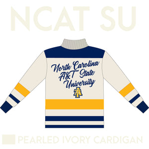 NC A&T SU Cardigan PEARLED IVORY