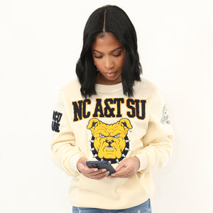 NC A&T SU | Vintage CREAM Chenille CREAM UNISEX SWEATSHIRT (a**