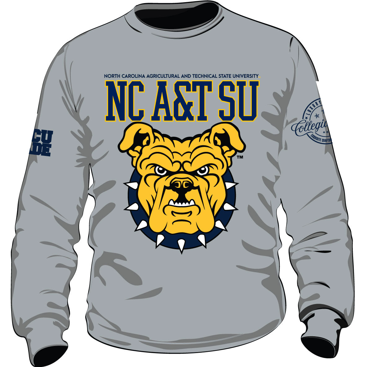 NC A&T SU | Chenille GRAY FLEECE  Sweatshirt