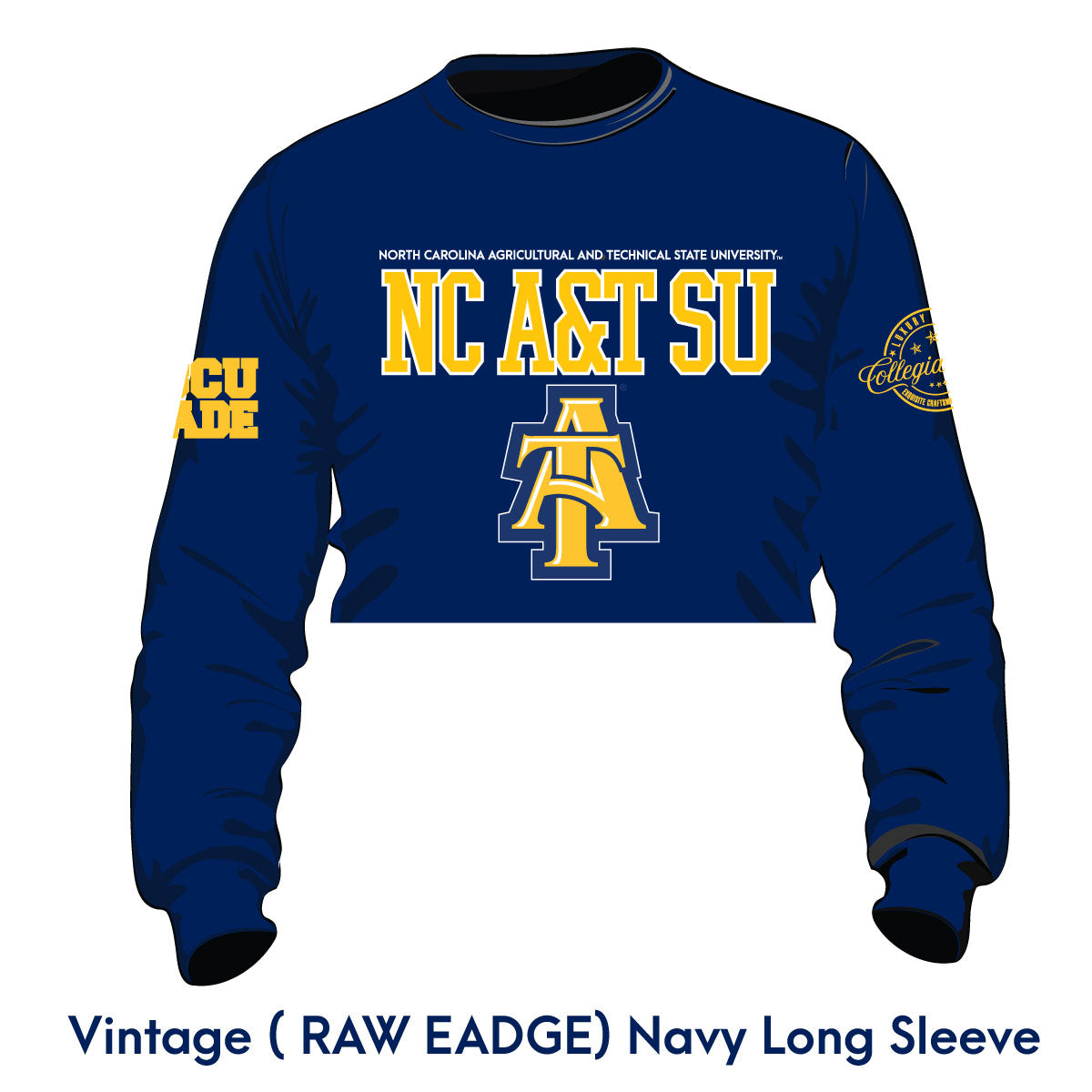 NC A&T SU | LOGO Chenille Crop Sweatshirt (** – collegiateluxe