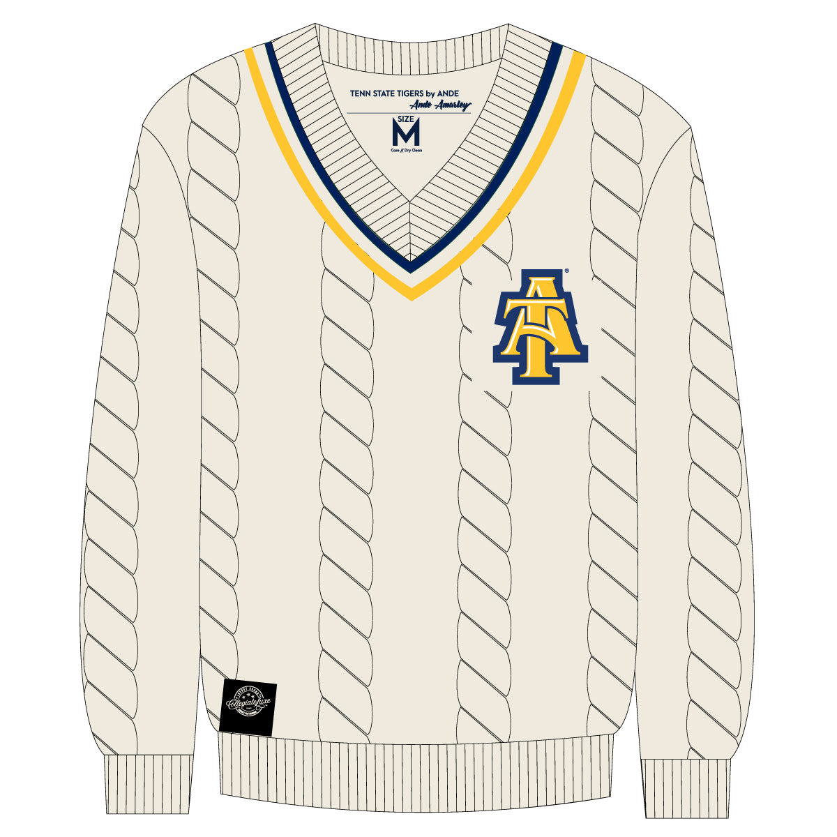 NC A&T SU Cable Tennis Sweater Sweater