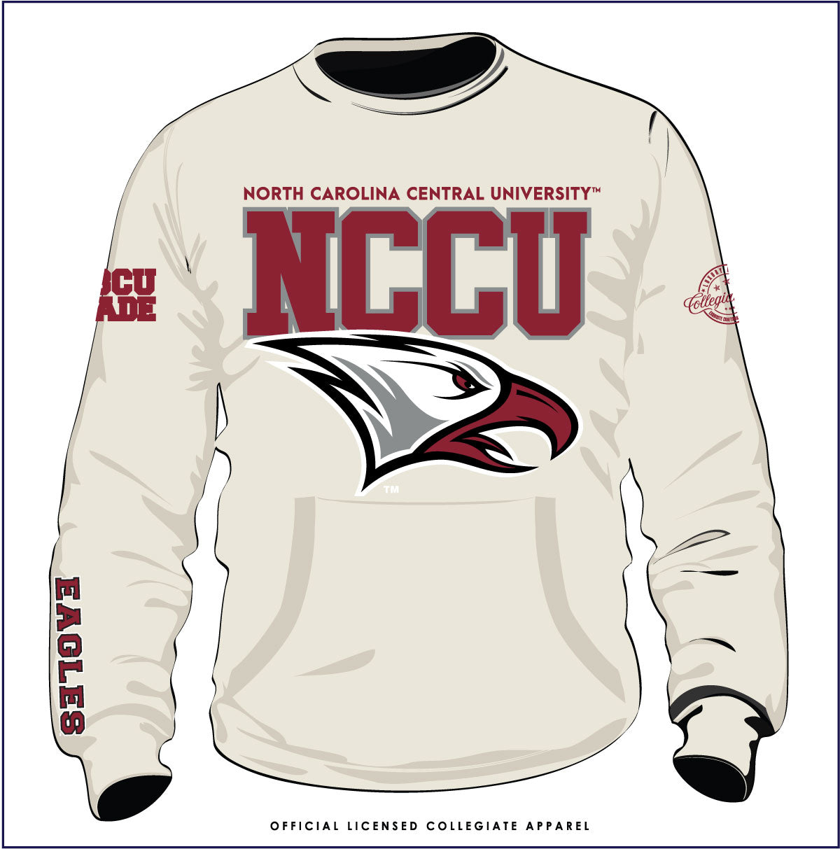 NCCU | CREAM 23 ARCH (Chenille )  UNISEX SWEATSHIRT (aja)