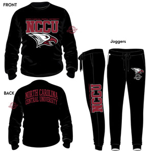 NCCU COLOR  Chenille Embroidery  Sweatshirt & Joggers