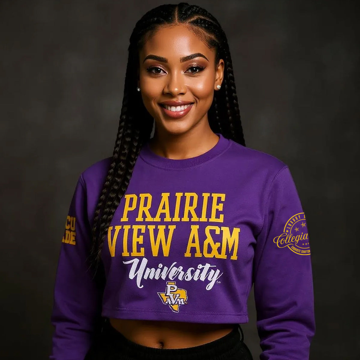 PVAMU | Chenille Vintage Crop (** – collegiateluxe