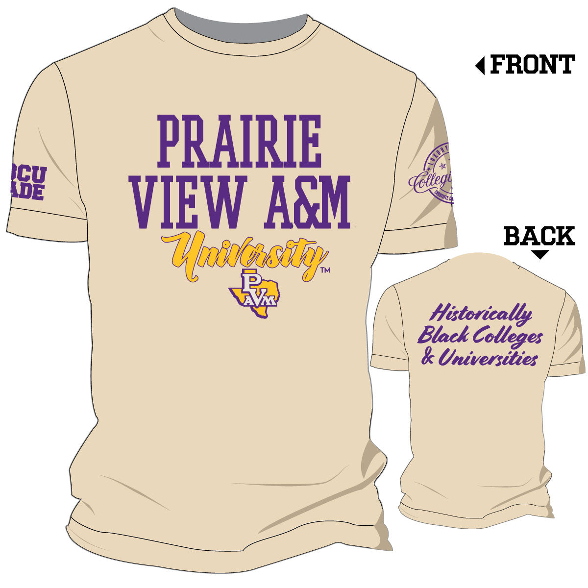 PVAMU LOGO Chenille EMBROIDERY UNISEX TEES collegiateluxe