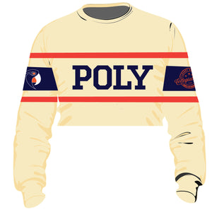 Polytechnic Chenille Cream Stripe Crop (a**