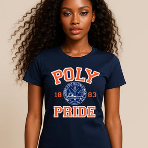 Baltimore Polytechnic Institute | POLY PRIDE Navy Lady Tees (**)