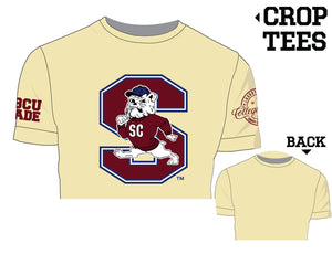 Pre Order ( Ship Sept 15) SC STATE | Chenille Cream CROP Tees (a**