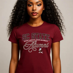 SC STATE | Fancy Alumni Maroon Ladies Tees (**)