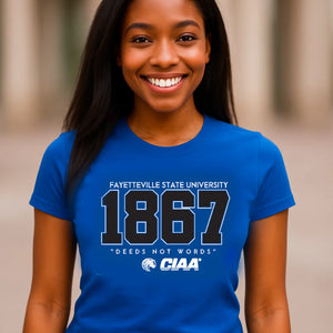 Fayetteville State | Vintage EST. Royal Blue Ladies Tees