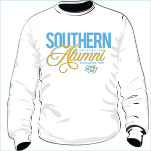 SOUTHERN UNIV. | Super FANCY ALUMNI White Unisex Sweatshirt -Z-
