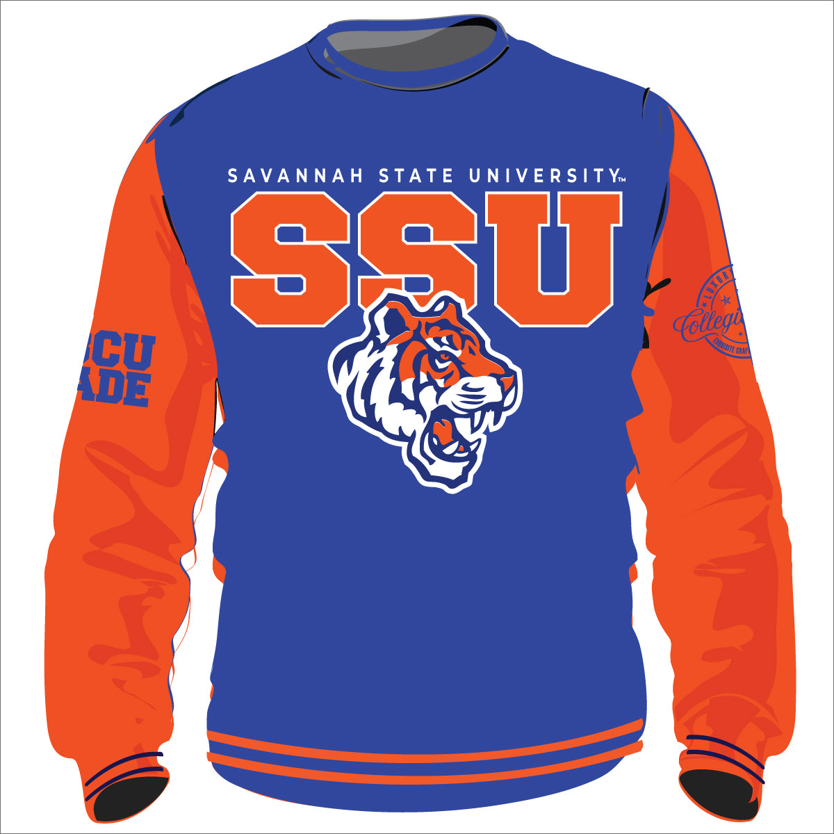 SAVANNAH STATE VARSITY SWEATSHIRTS Chenille Embroidery Unisex Fit