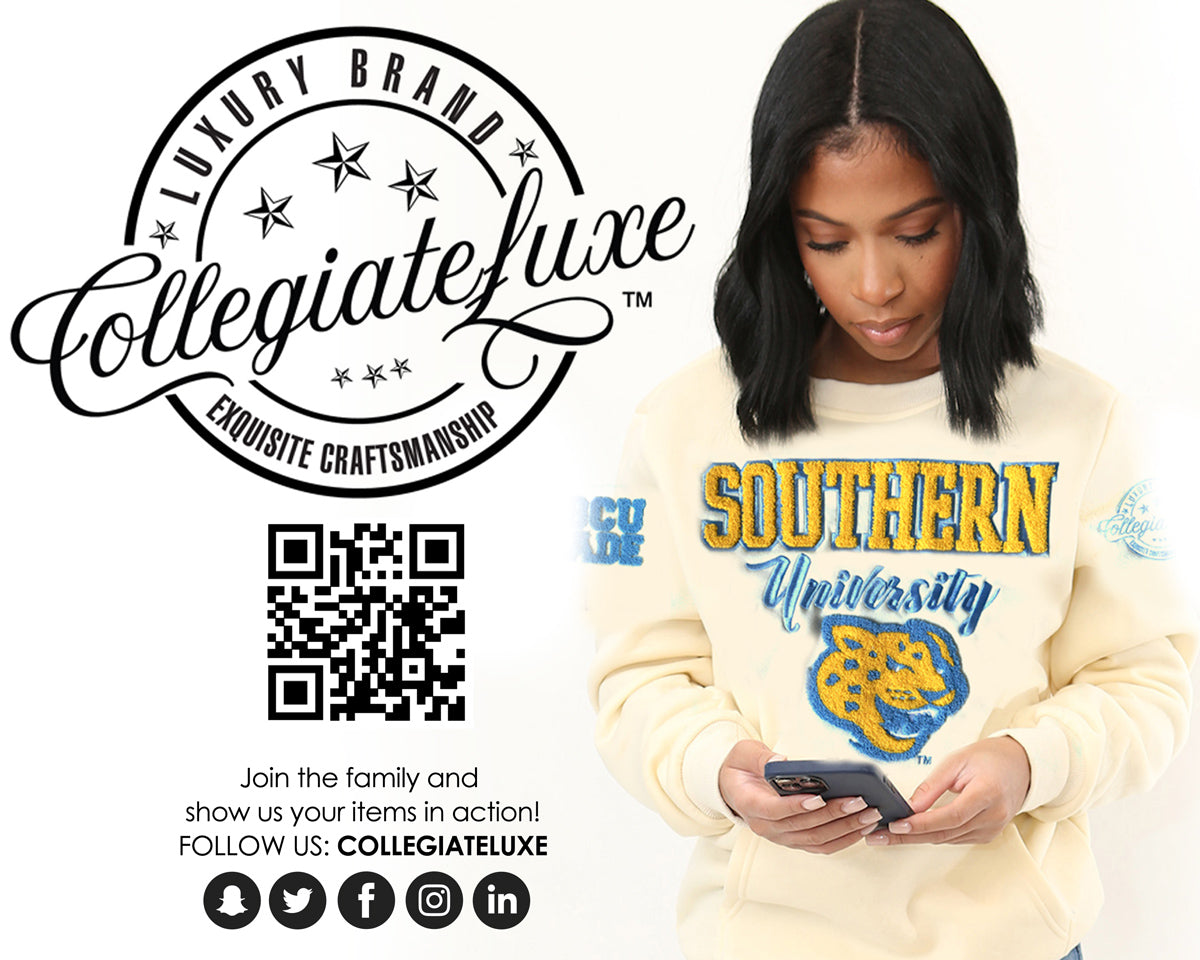 SOUTHERN Univ. Cream Chenille Sweatshirt (aja** – collegiateluxe