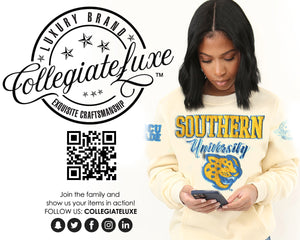 Pre Order ( Ship Feb 15) SOUTHERN  UNIV | SWAC CREAM Chenille Sweatshirt -aja