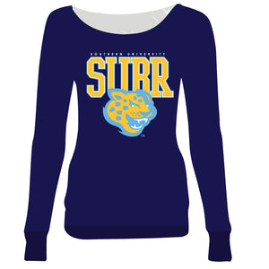 Pre Order ( Ship Sept 15) SURB LOGO  | Navy Ladies Off The Shoulders | Chenille & Embroidery