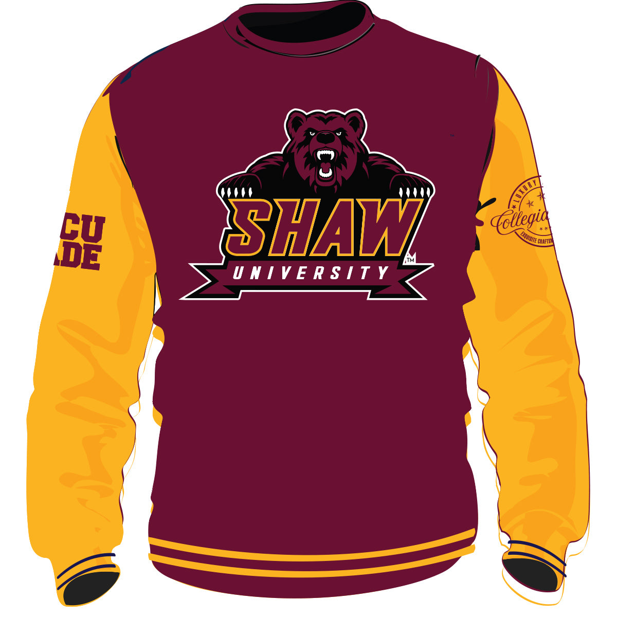 Pre Order ( Ship April 20 ) SHAW Univ-CIAA Chenille CHAMPS SS | Unisex Sweatshirt (aja)