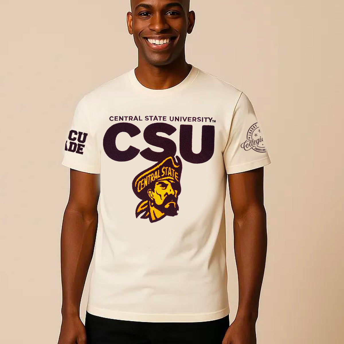 CENTRAL STATE | Cream Chenille Tees (LN**