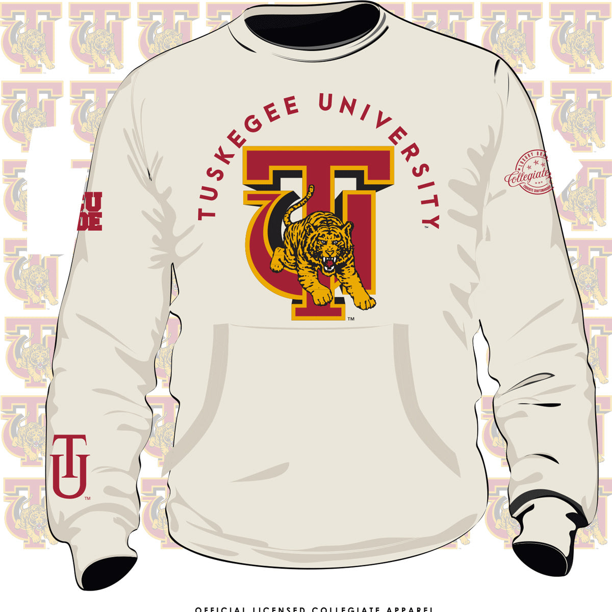 TUSKEGEE | Chenille 23 Cream Tigers Unisex Sweatshirt