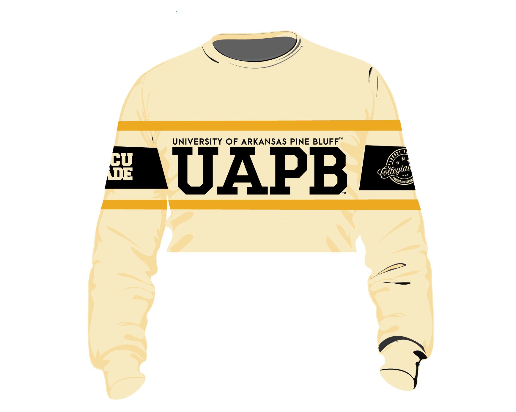 Pre Order ( Ship Sept 15) UAPB | Chenille Cream Stripe Crop (a**