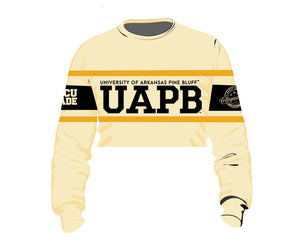 Pre Order ( Ship Sept 15) UAPB | Chenille Cream Stripe Crop (a**