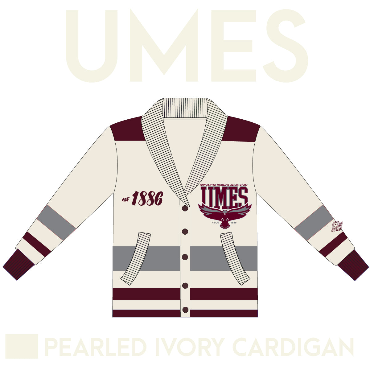 UMES PEARLED IVORY Cardigan (** collegiateluxe