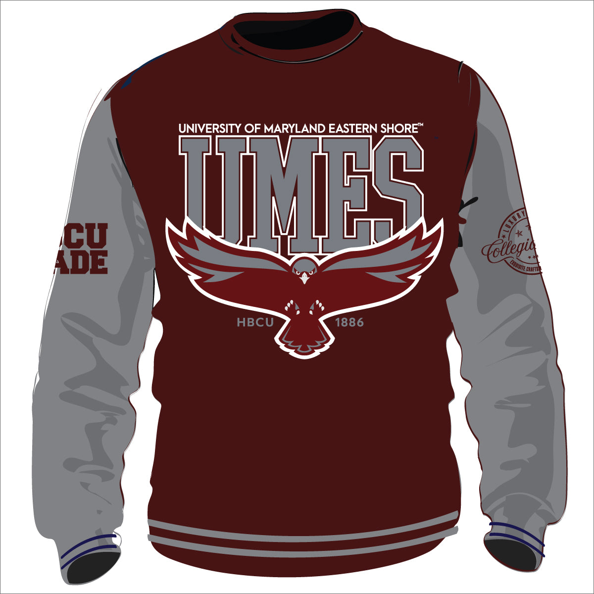 UMES VARSITY SWEATSHIRTS Chenille Embroidery  | Unisex Fit