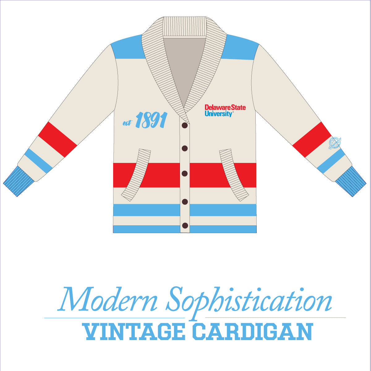 DEL STATE | Cardigan PEARLED IVORY – collegiateluxe