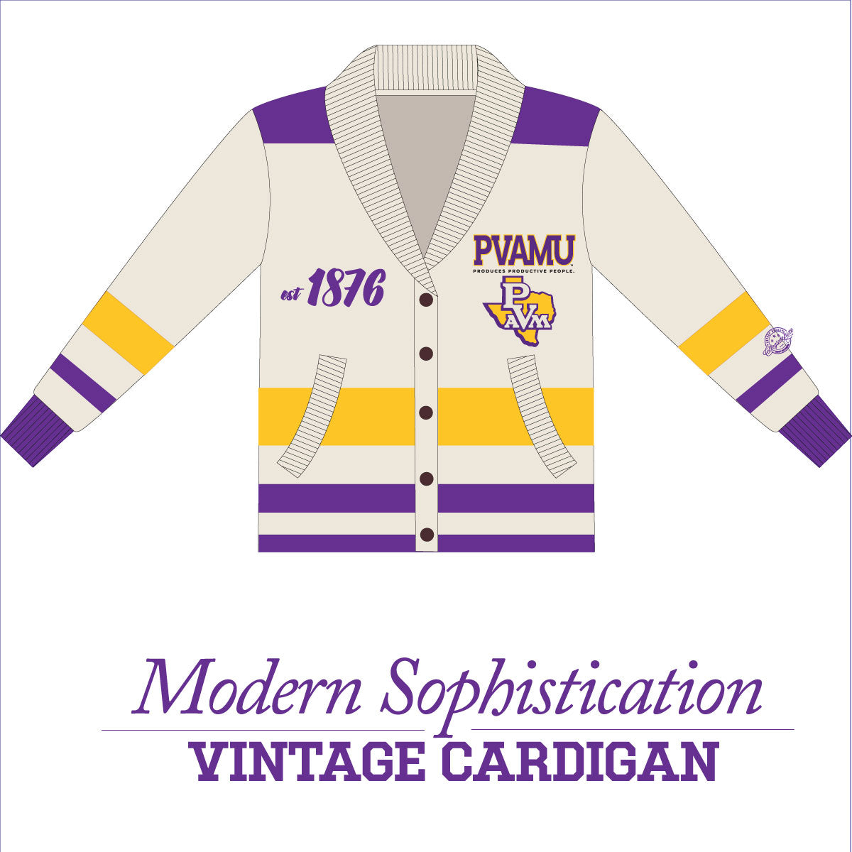 PVAMU | Cardigan PEARLED IVORY ( ari** – collegiateluxe