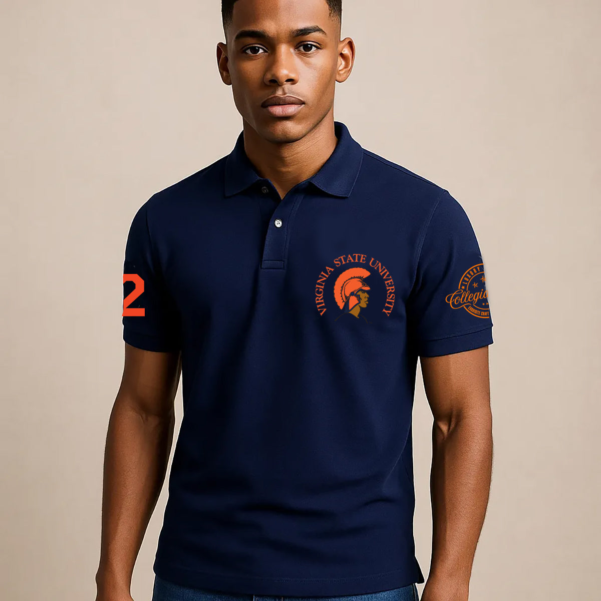 Virginia State University | The VSU Iconic HAIL STATE. Polo Shirt (08/20**