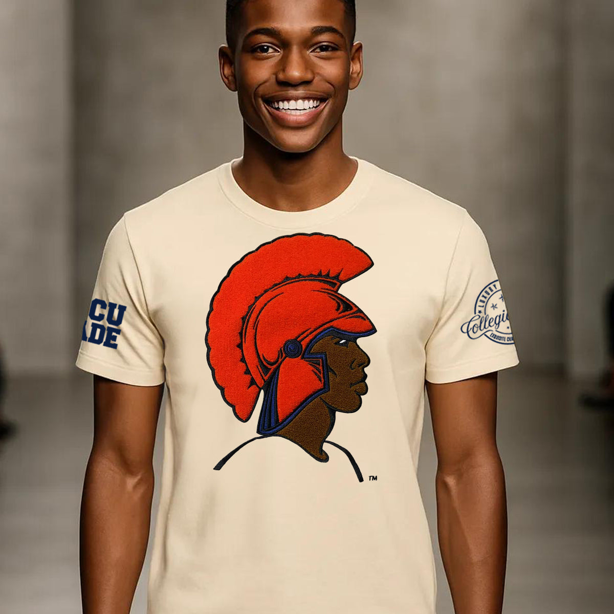 Virginia State | Trojan Chenille Cream TEES (LN** – collegiateluxe