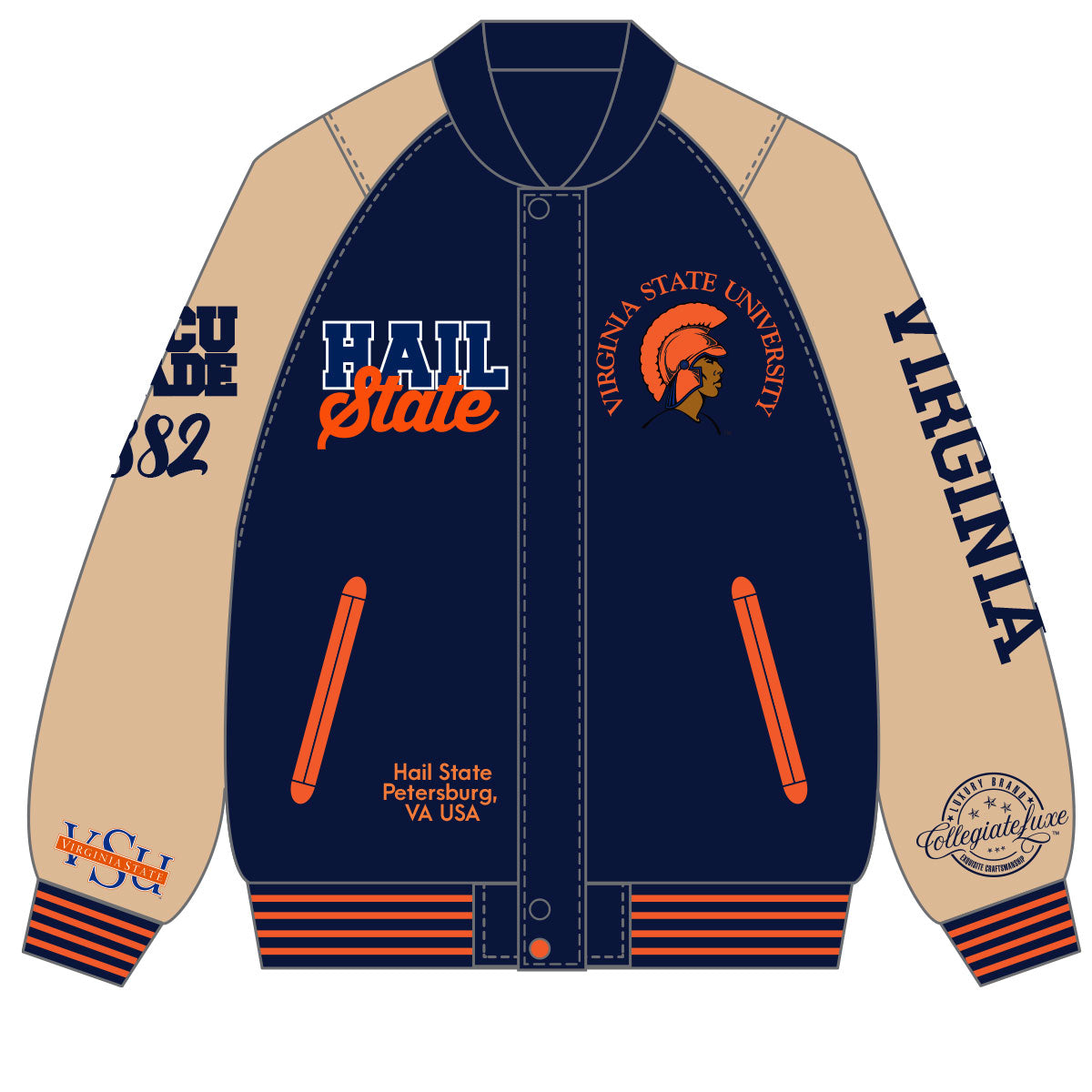 Virginia State | VSU Sport JKT Unisex ( ** – collegiateluxe