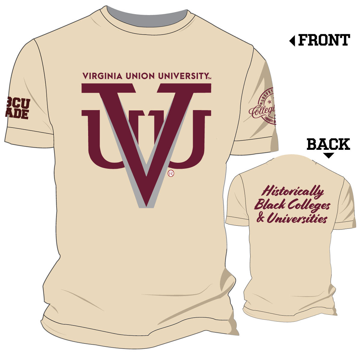 VUU | CREAM Chenille EMBROIDERY UNISEX TEES (**) – collegiateluxe