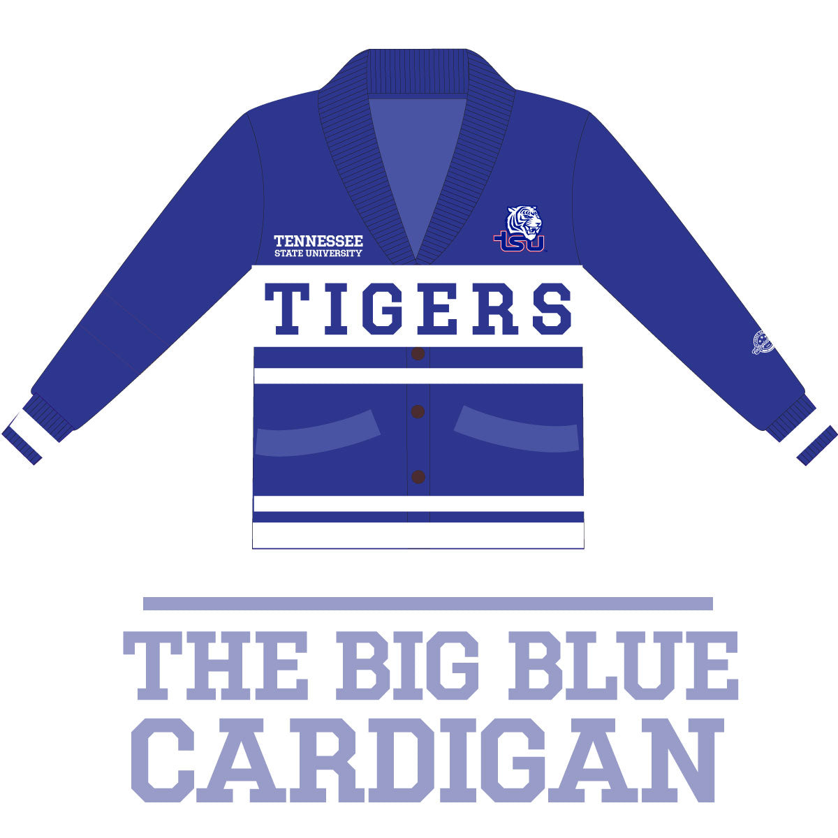 TENN STATE | BIG BLUE Cardigan – collegiateluxe