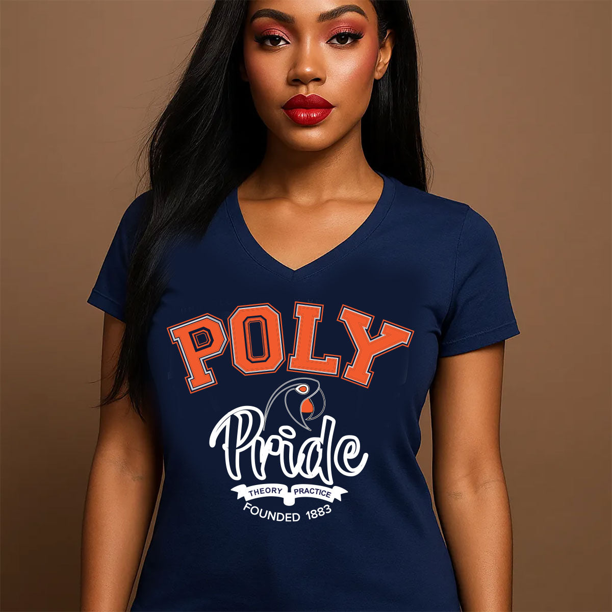 Baltimore Polytechnic Institute | VINTAGE PRIDE Navy Ladies V-Neck Tees (**)