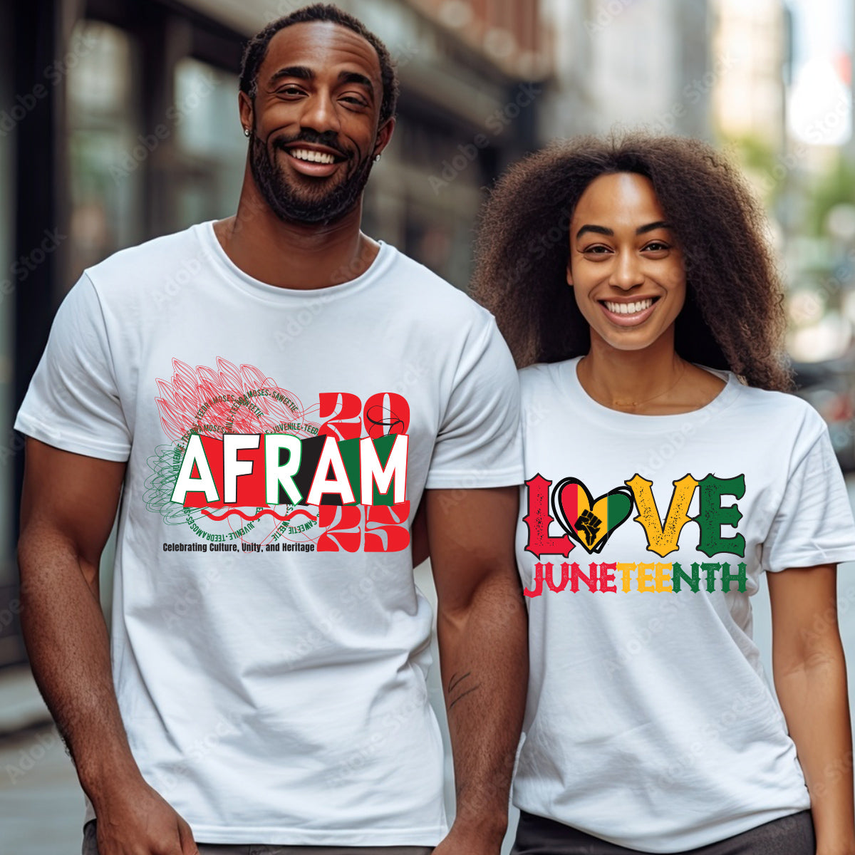 JUNETEENTH | Printed White Unisex Tees (**)
