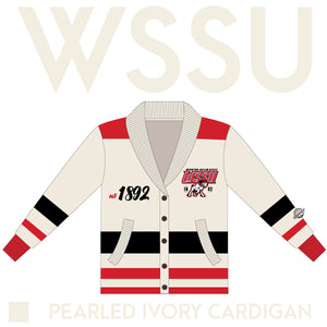 WSSU Cardigan PEARLED IVORY