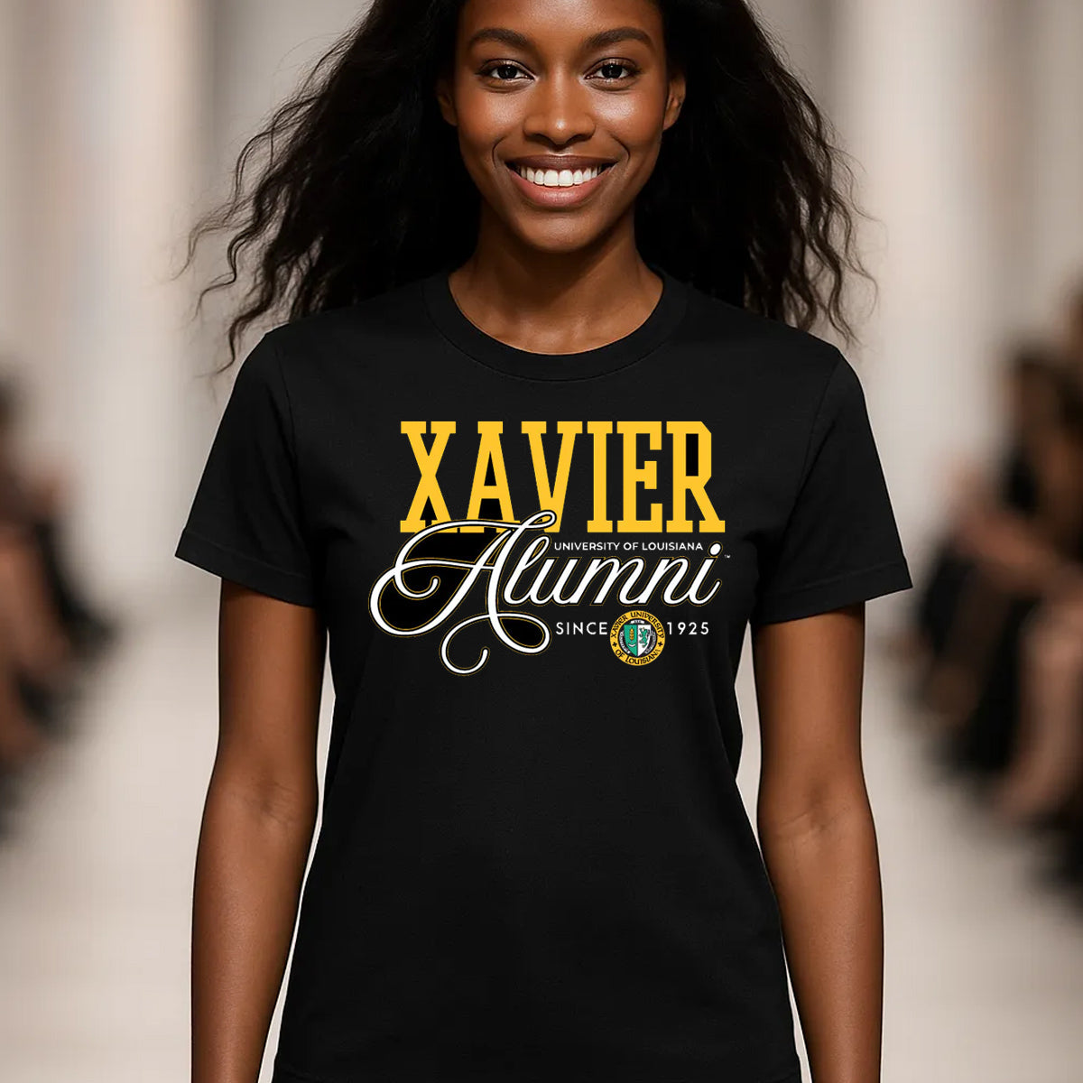 Xavier University | Fancy ALUMNI  Black Unisex Tees (**)