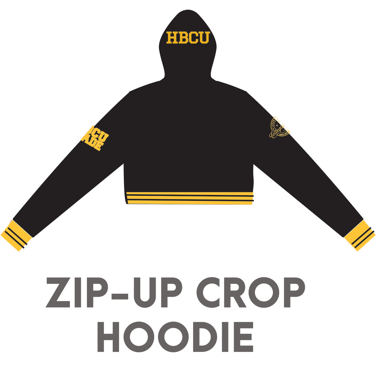 Pre Order (Ship Jan 15th ) Xavier University | XULA Zip-Up Crop Hoodie